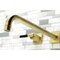 Kingston Brass KS6047CKL Wall Mount Tub Faucet, Brushed Brass KS6047CKL - alternate 2